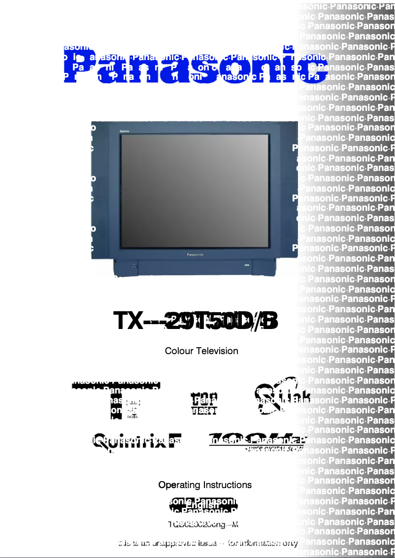 Imagen de la primera página del manual del dispositivo TX-29T50DB