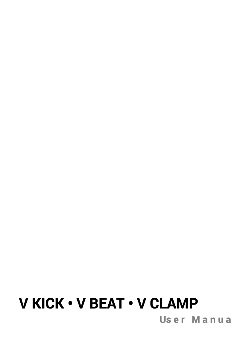Image de la première page du manuel de l'appareil V Beat