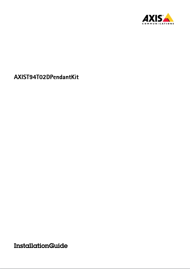 Page 1 de la notice Manuel utilisateur Axis T94T02D