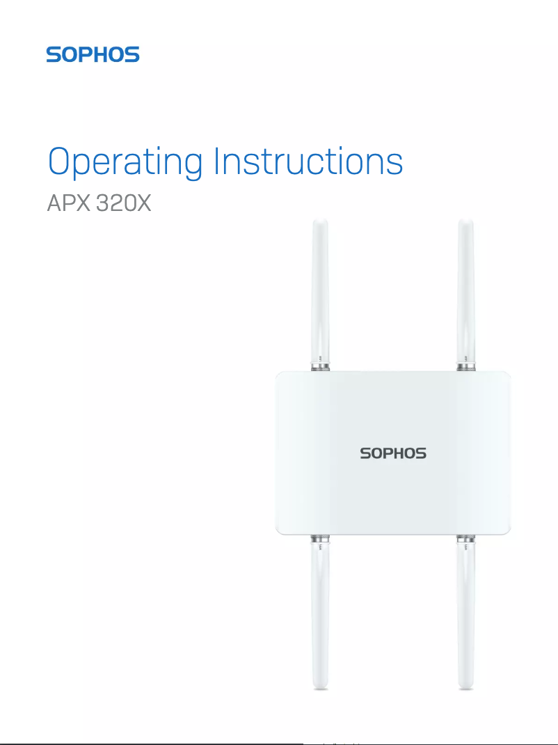 Page n°1 - Manuel utilisateur Sophos APX 320X
