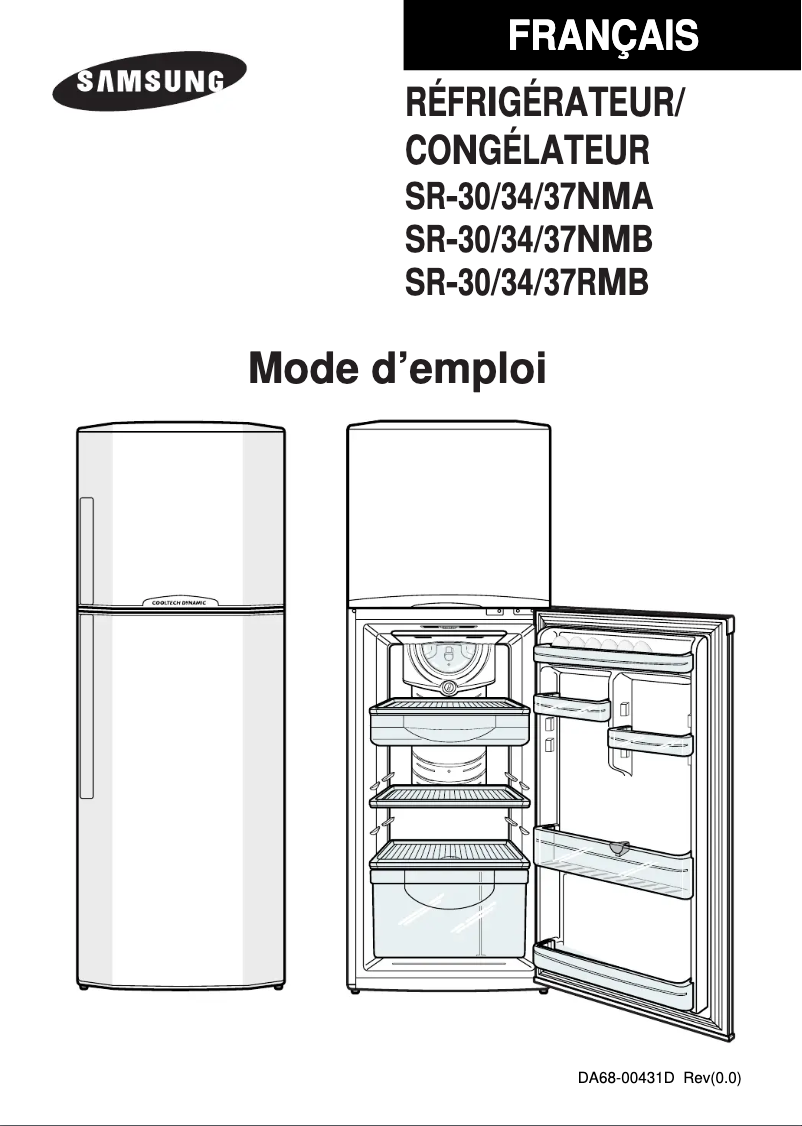 Image de la première page du manuel de l'appareil SR-37NMA