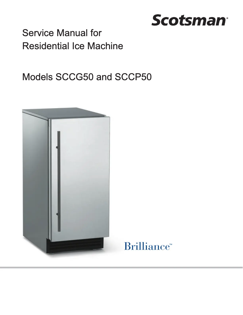 Page n°1 - Manuel utilisateur Scotsman SCCP50