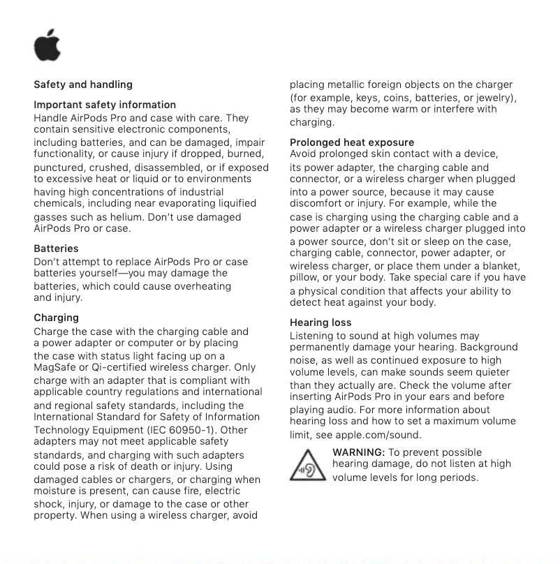 Image de la première page du manuel de l'appareil AirPods Pro