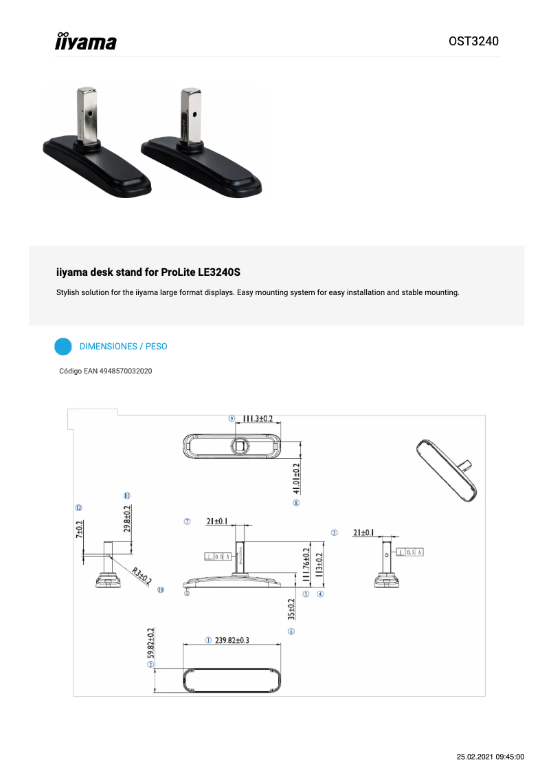 Image de la première page du manuel de l'appareil OST3240