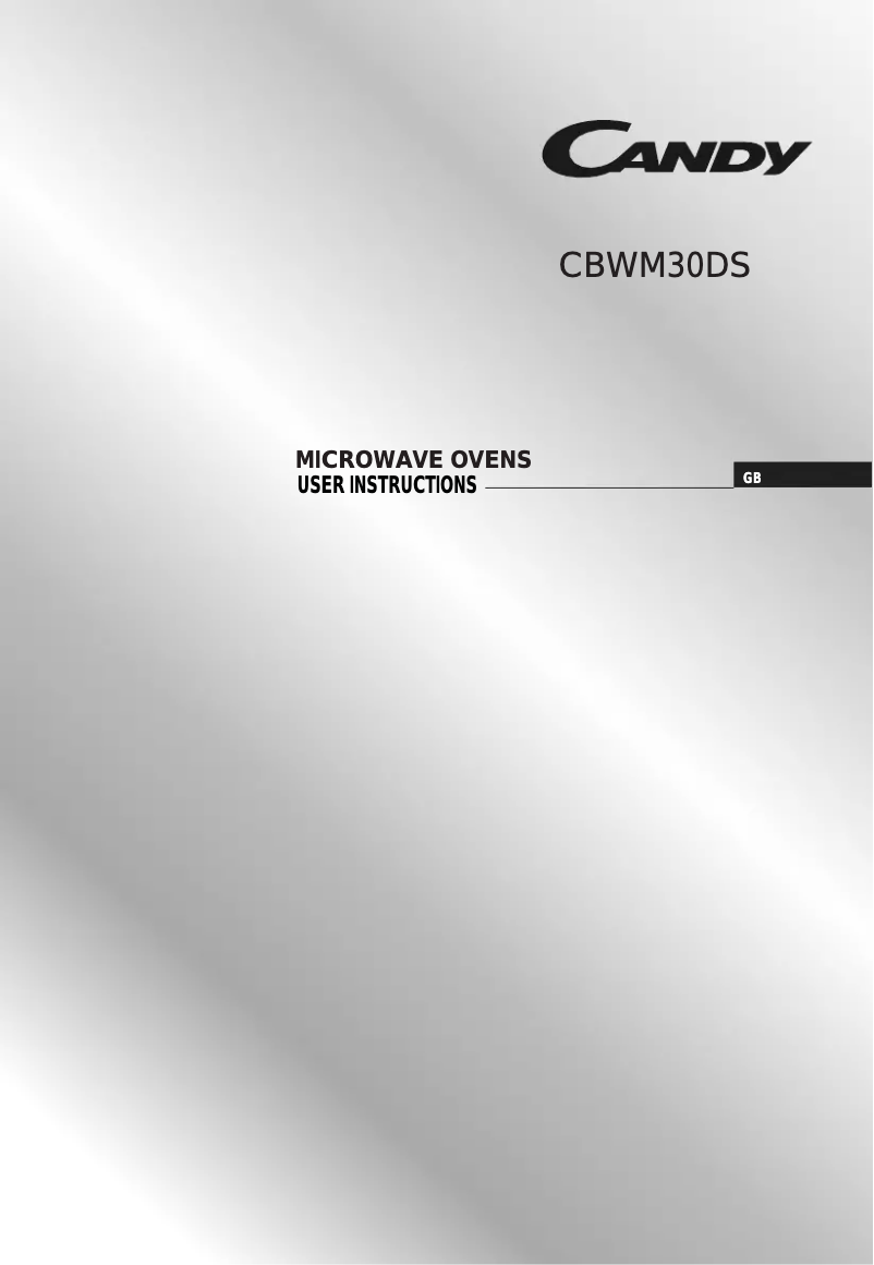 Page n°1 - Manuel utilisateur Candy CBWM 30 DS