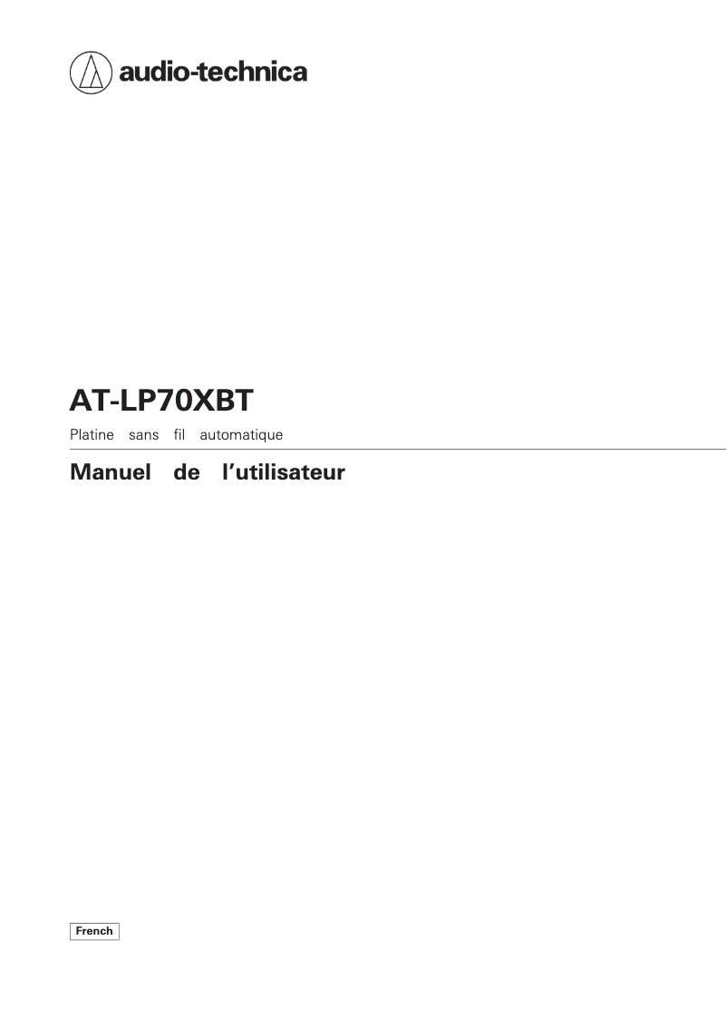 Page 1 de la notice Manuel utilisateur Audio-Technica AT-LP70XBT