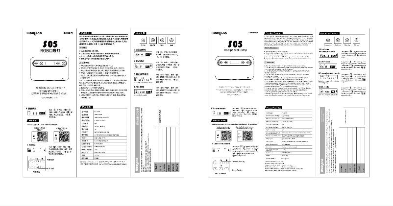 Image de la première page du manuel de l'appareil S05