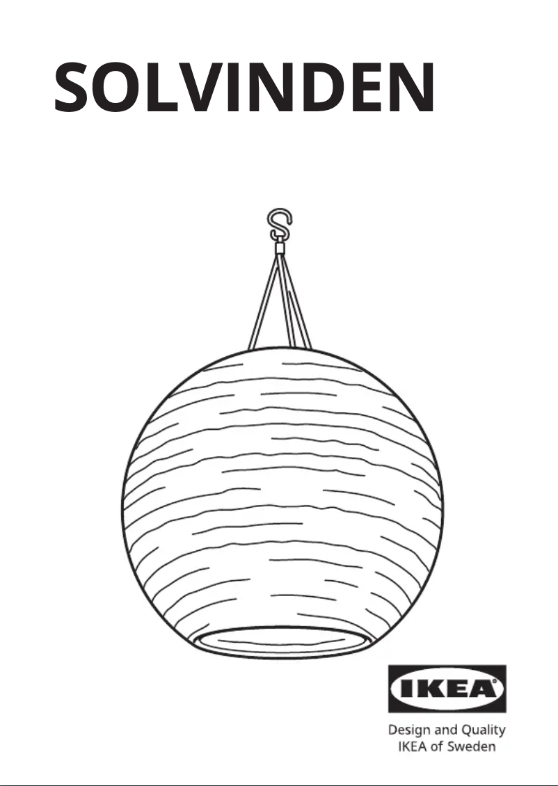 Image de la première page du manuel de l'appareil SOLVINDEN 405.139.51