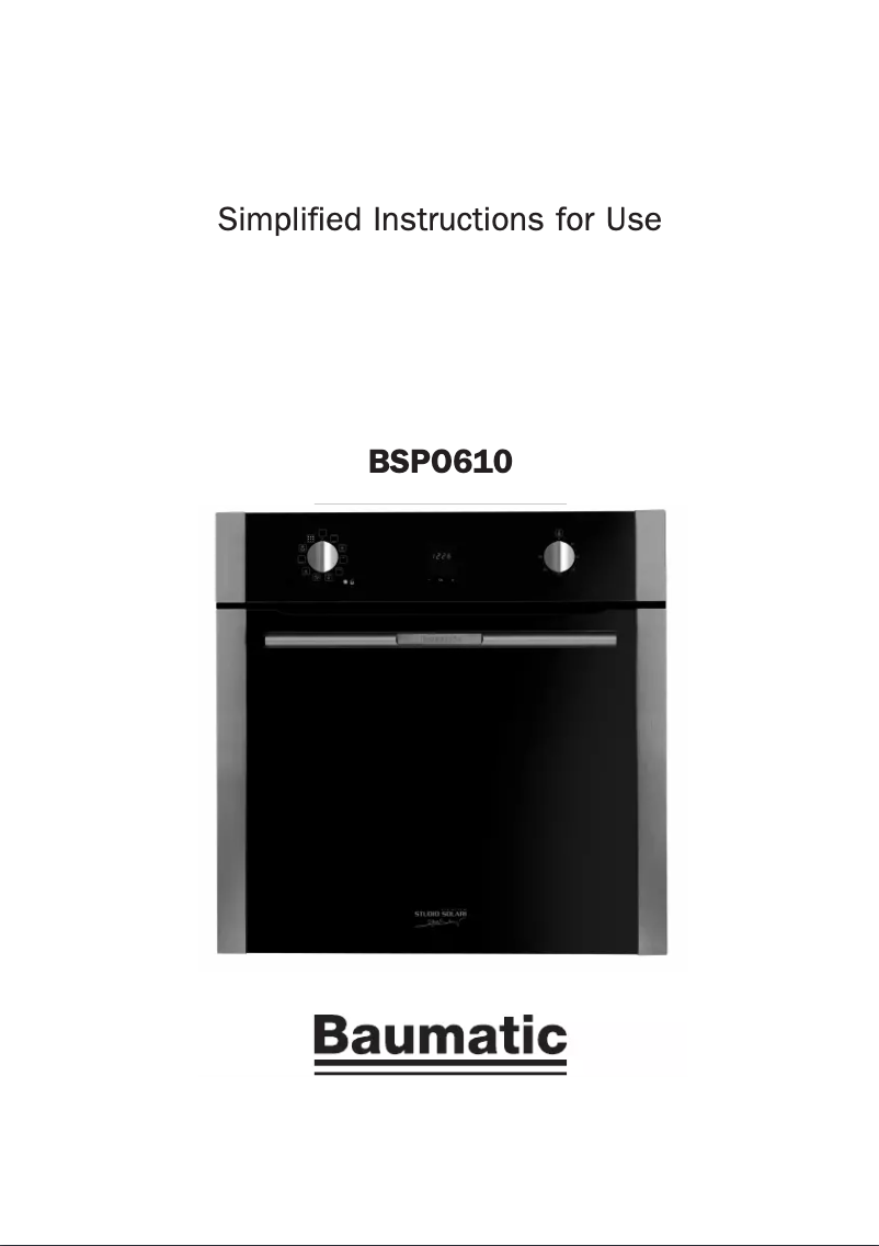 Page 1 de la notice Manuel utilisateur Baumatic BSPO610