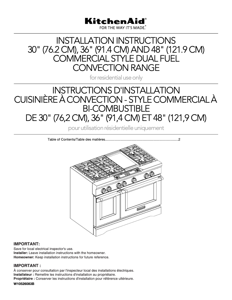Image de la première page du manuel de l'appareil KDRU763VSS