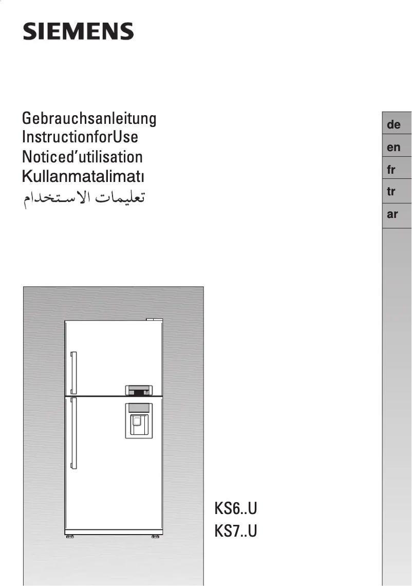 Page 1 de la notice Manuel utilisateur Siemens KS70U920NE