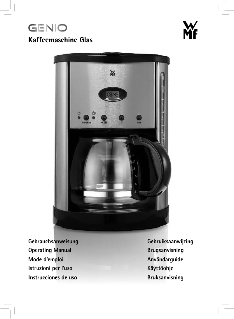 Image de la première page du manuel de l'appareil Genio Glas