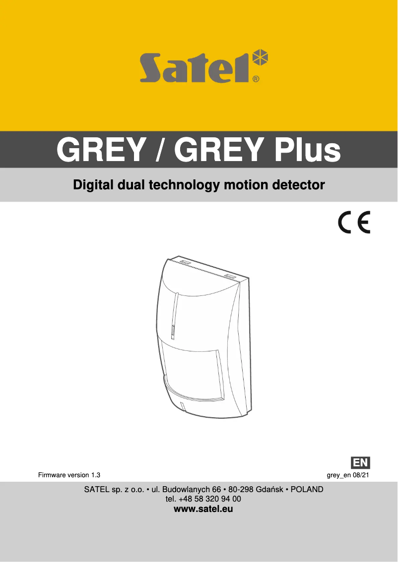 Página 1 del manual Manual de usuario Satel GREY Plus