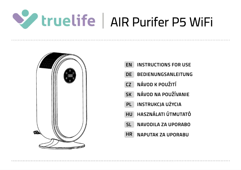 Page 1 de la notice Manuel utilisateur TrueLife AIR Purifier P5 WiFi