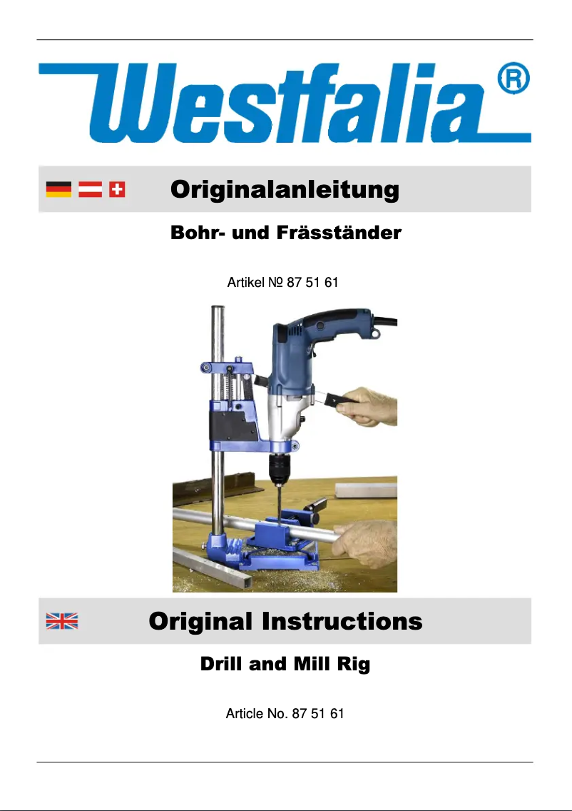 Page 1 de la notice Manuel utilisateur Westfalia 875161