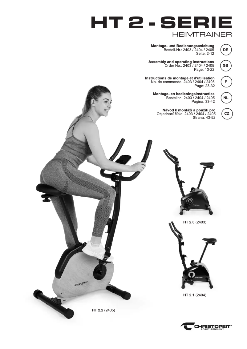 Page 1 of the manual User Manual Christopeit HT 2.2