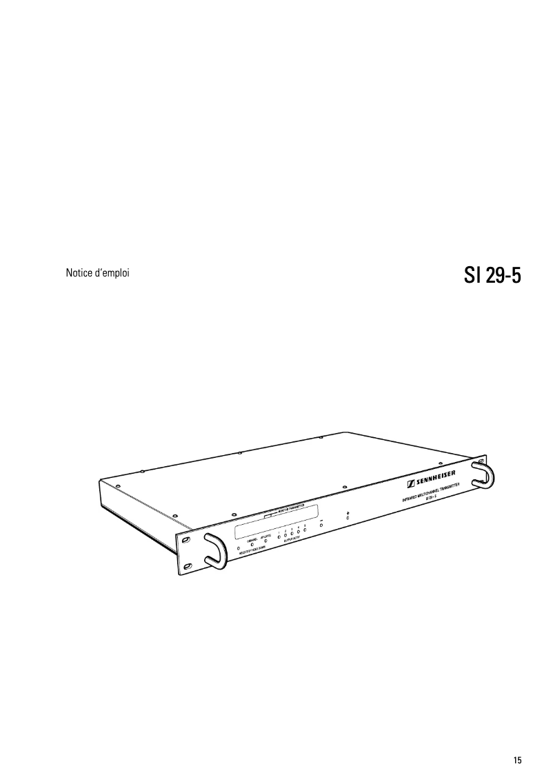 Page n°1 - Manuel utilisateur Sennheiser SI 29-5