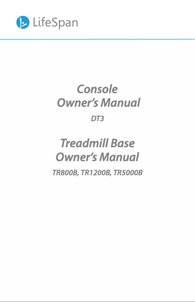 Página 1 del manual Manual de usuario LifeSpan TR1200-SC110