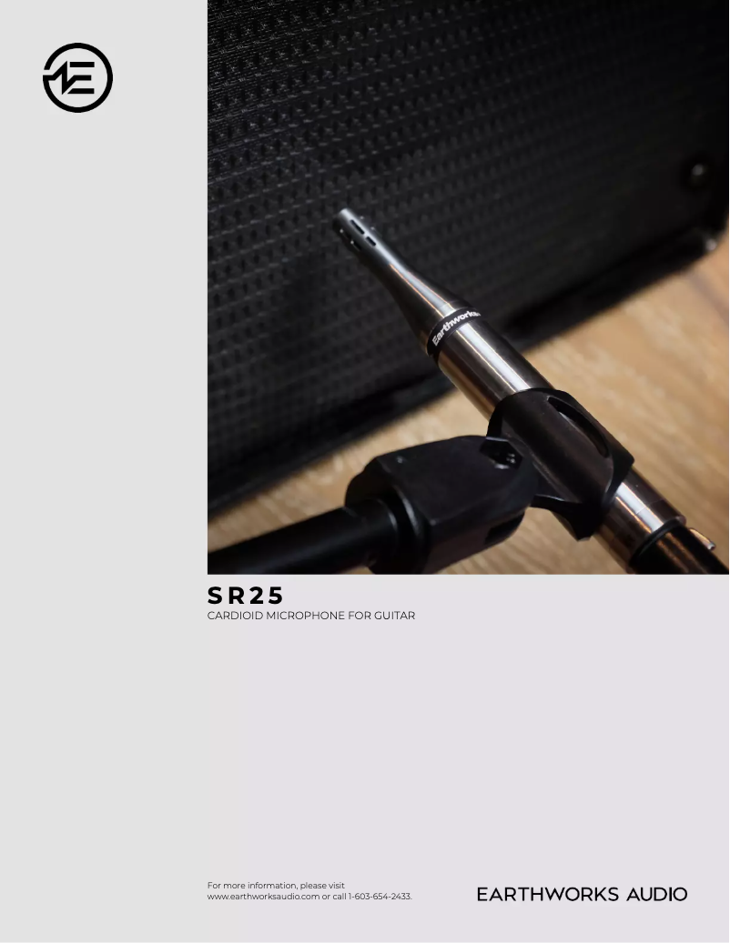 Page 1 de la notice Manuel utilisateur Earthworks SR25