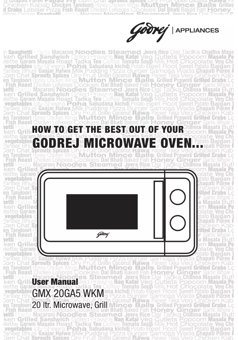 Page n°1 - Manuel utilisateur Godrej GMX 20GA5 WKM