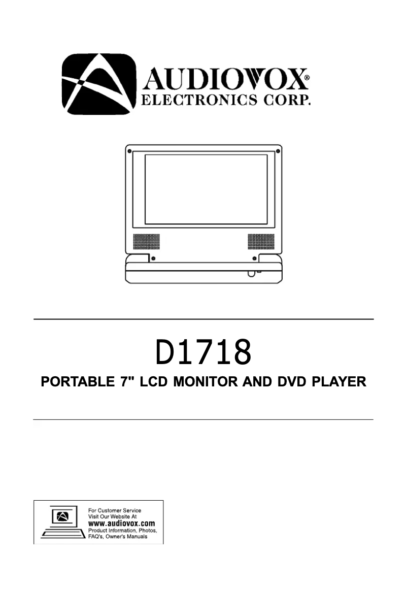 Image de la première page du manuel de l'appareil D1718