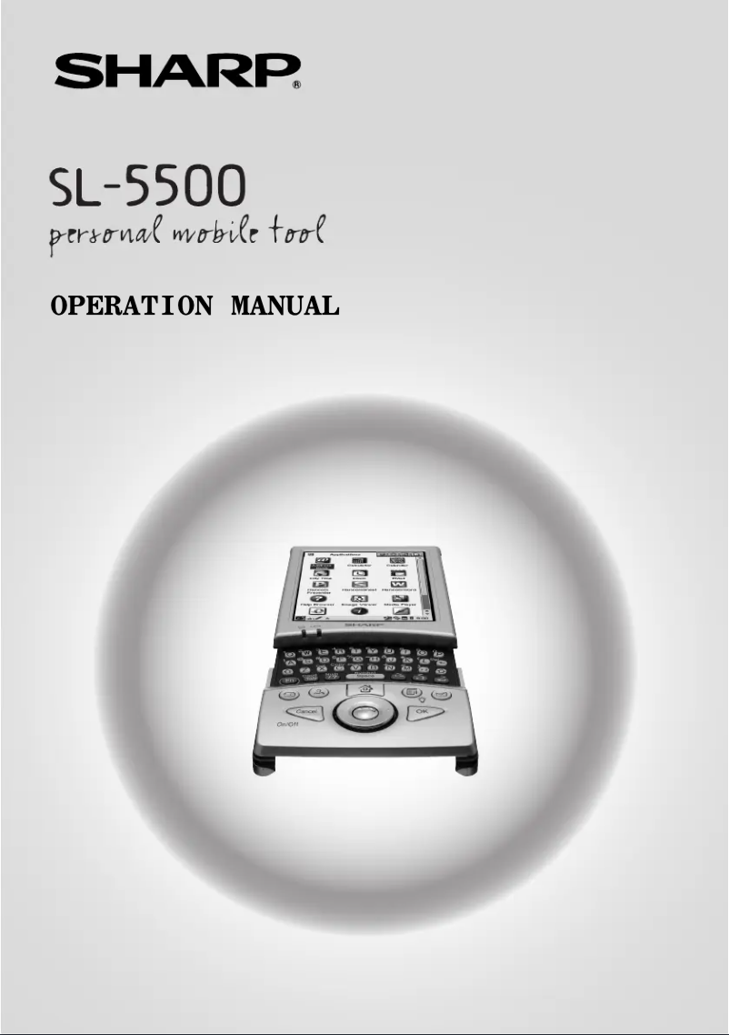 Image de la première page du manuel de l'appareil Zaurus SL-5500