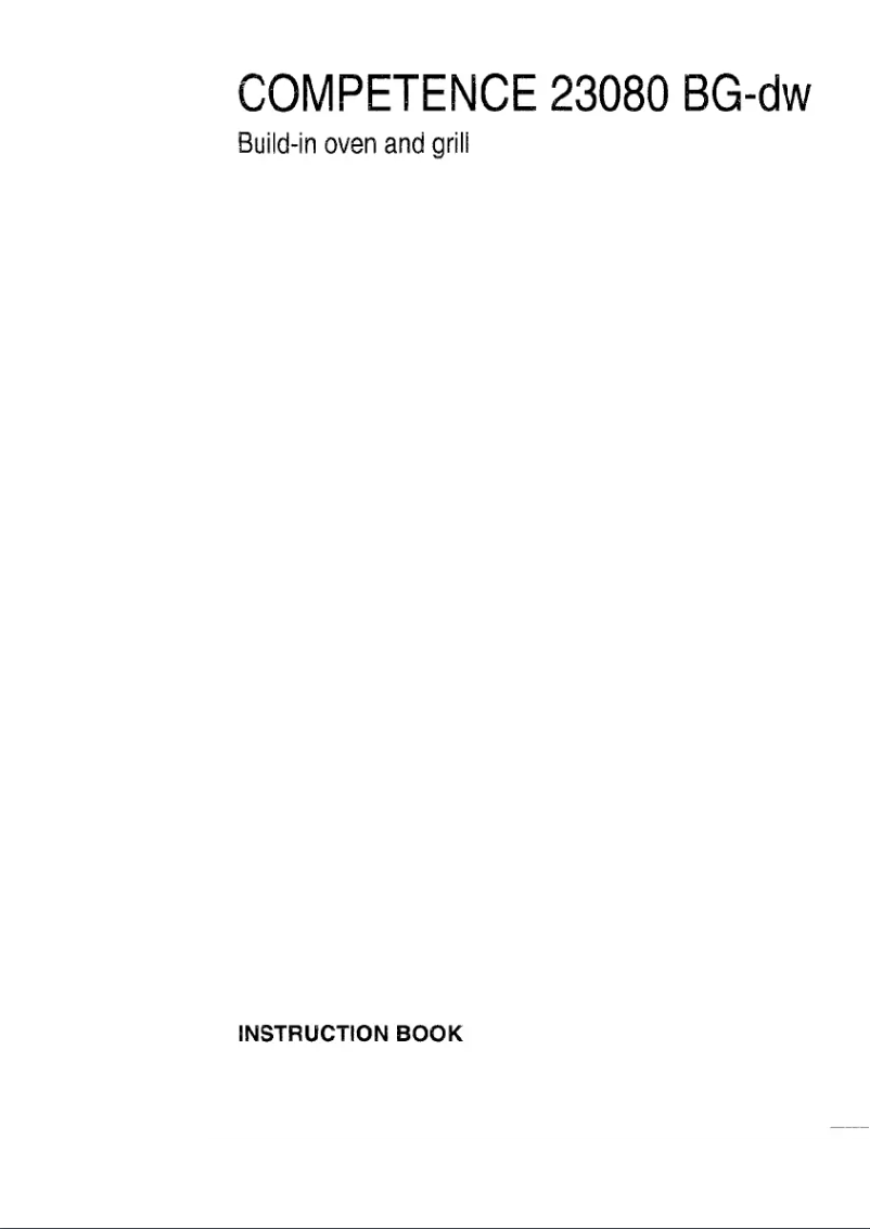 Image de la première page du manuel de l'appareil Competence 23080 BG W
