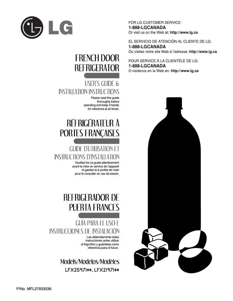 Image de la première page du manuel de l'appareil LFX25971SW