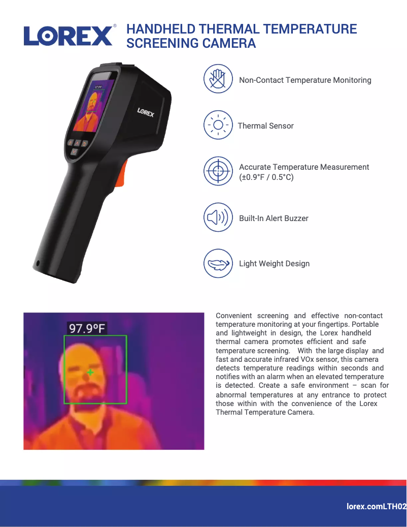 Página 1 del manual Ficha técnica Lorex LTH02