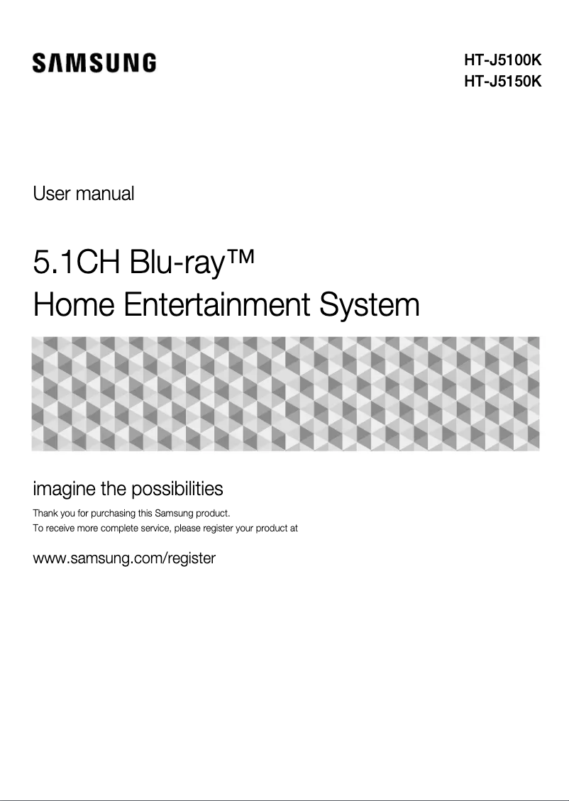 Page n°1 - Manuel utilisateur Samsung HT-J5150K