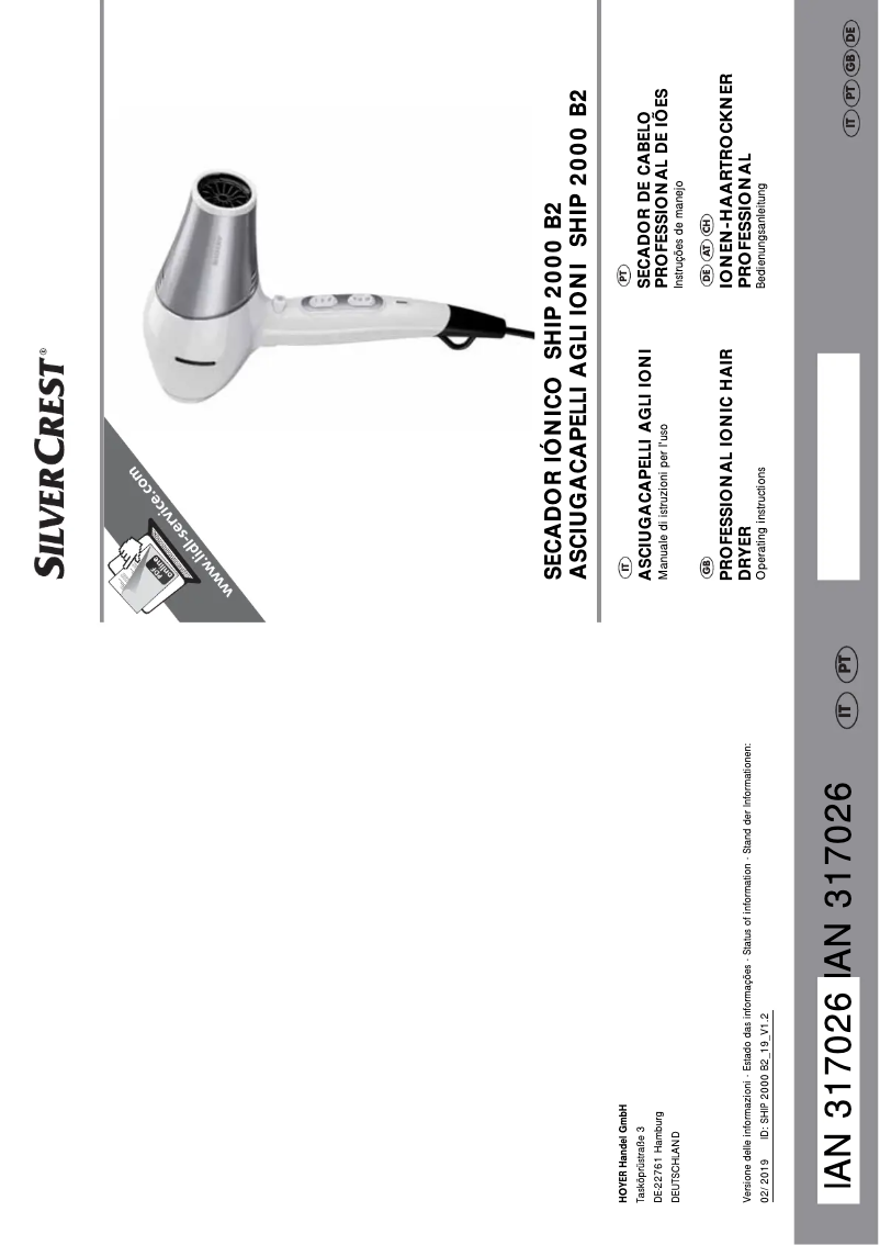 Page 1 de la notice Manuel utilisateur SilverCrest SHIP 2000 B2