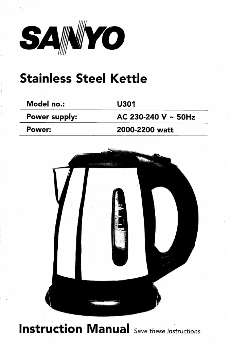 Image de la première page du manuel de l'appareil U-301