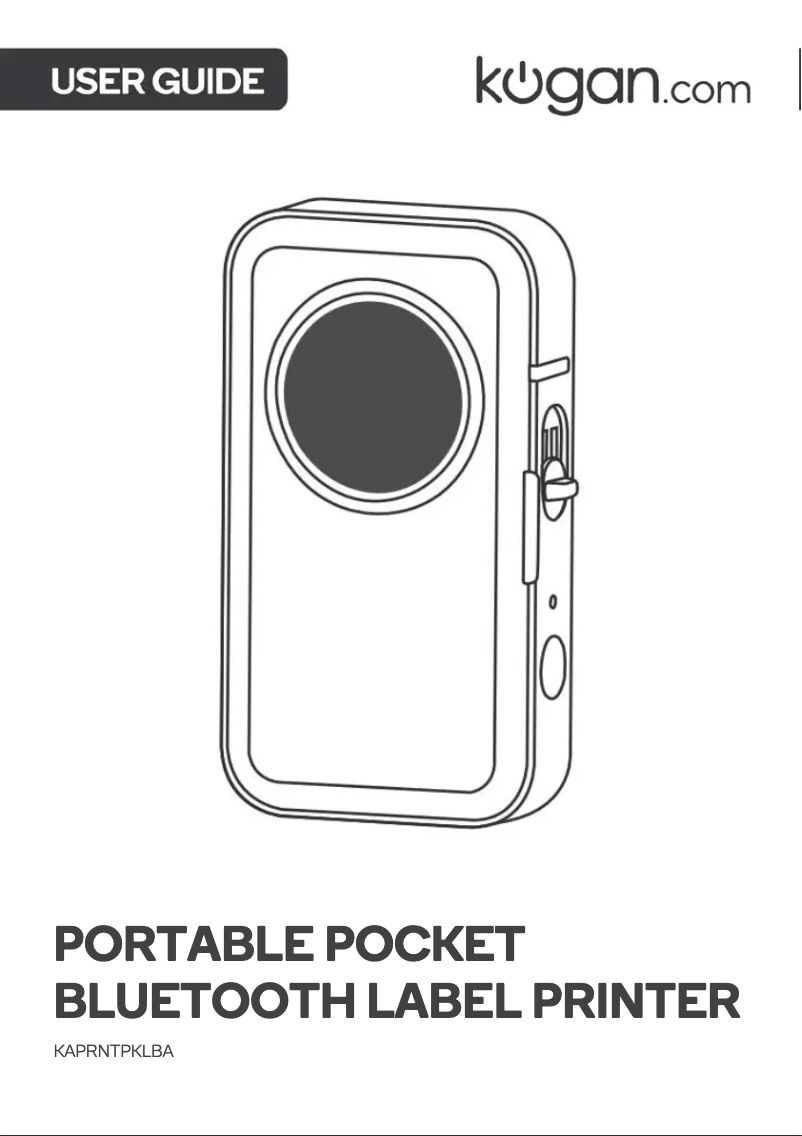 Image de la première page du manuel de l'appareil KAPRNTPKLBA