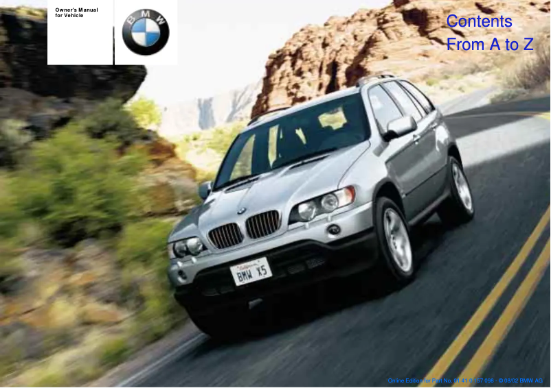 Page 1 de la notice Manuel utilisateur BMW X5 (2003)