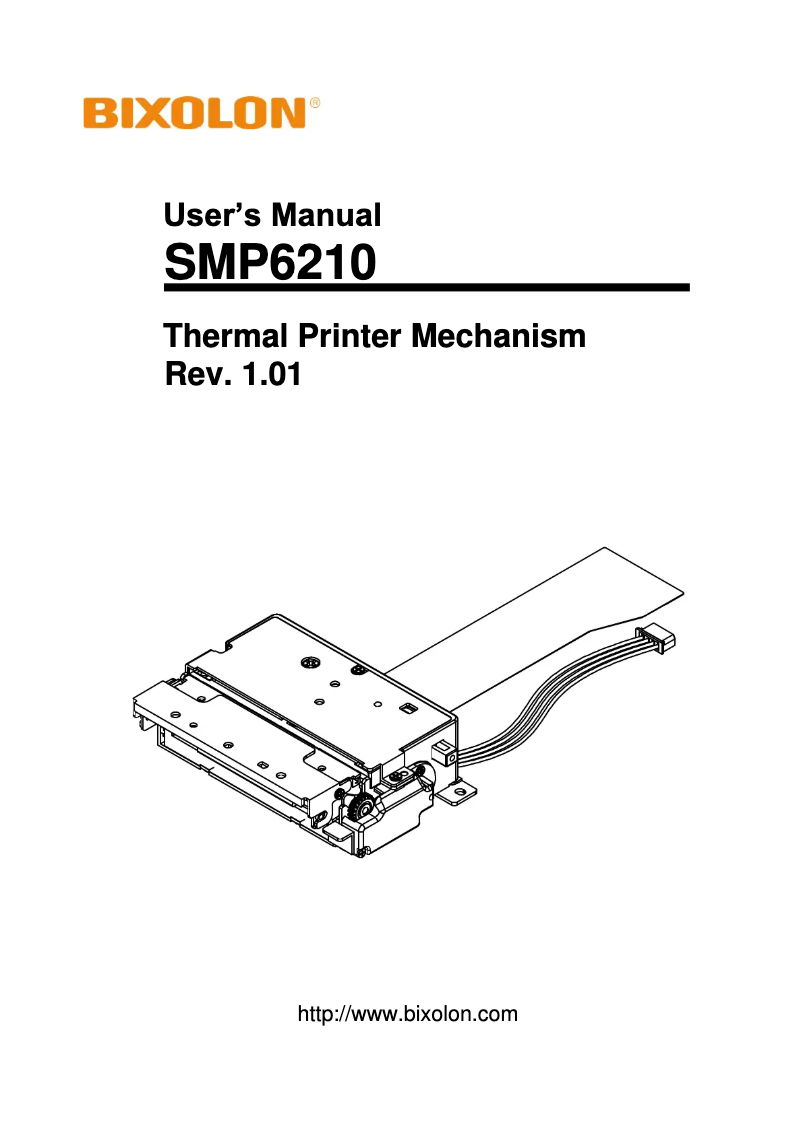 Page 1 de la notice Manuel utilisateur Bixolon SMP6210