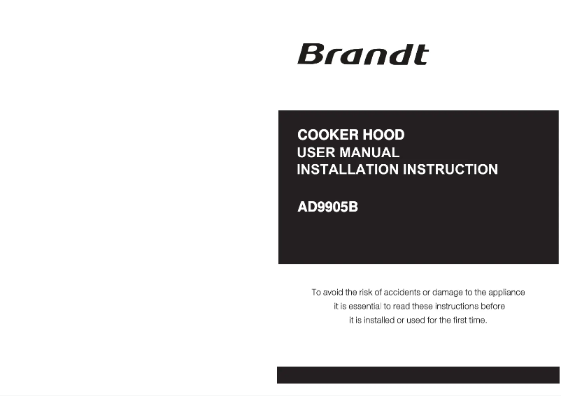 Image de la première page du manuel de l'appareil AD9905B