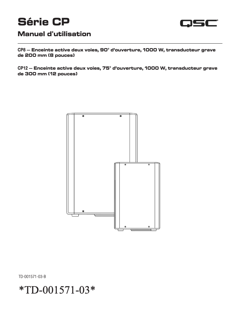 Image de la première page du manuel de l'appareil CP12