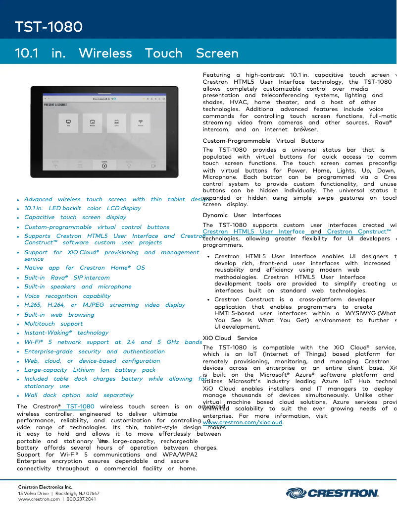 Image de la première page du manuel de l'appareil TST-1080