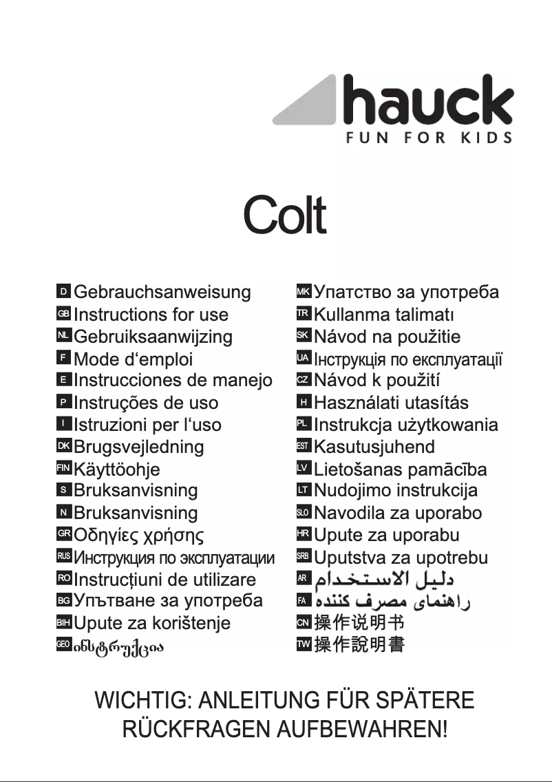 Image de la première page du manuel de l'appareil Colt