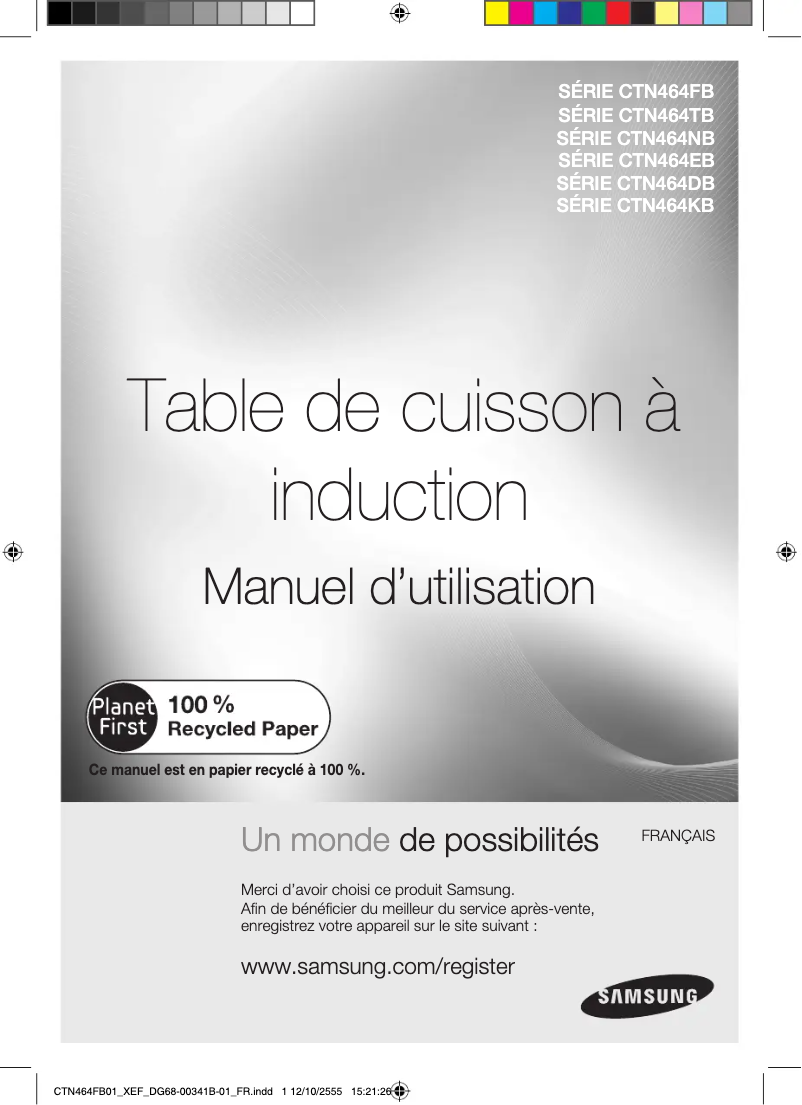 Page n°1 - Manuel utilisateur Samsung CTN464TB