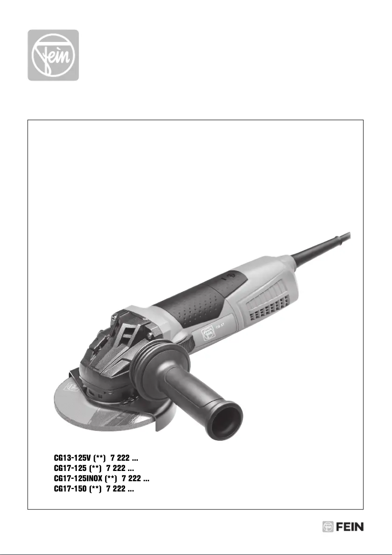 Page n°1 - Manuel utilisateur Fein CG 17-150