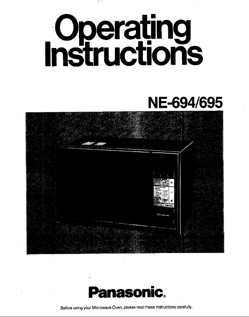 Page n°1 - Manuel utilisateur Panasonic NE-695