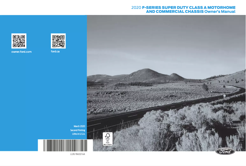 Page n°1 - Manuel utilisateur Ford F-53 Motorhome Chassis (2020)
