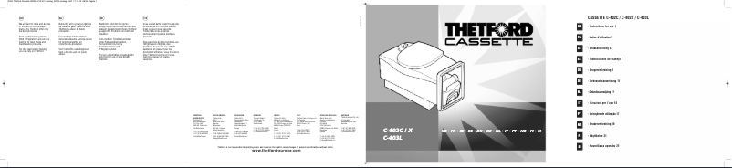 Page n°1 - Manuel utilisateur Thetford C-403L
