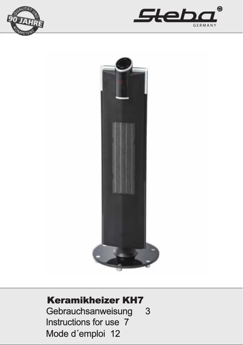 Image de la première page du manuel de l'appareil KH 7