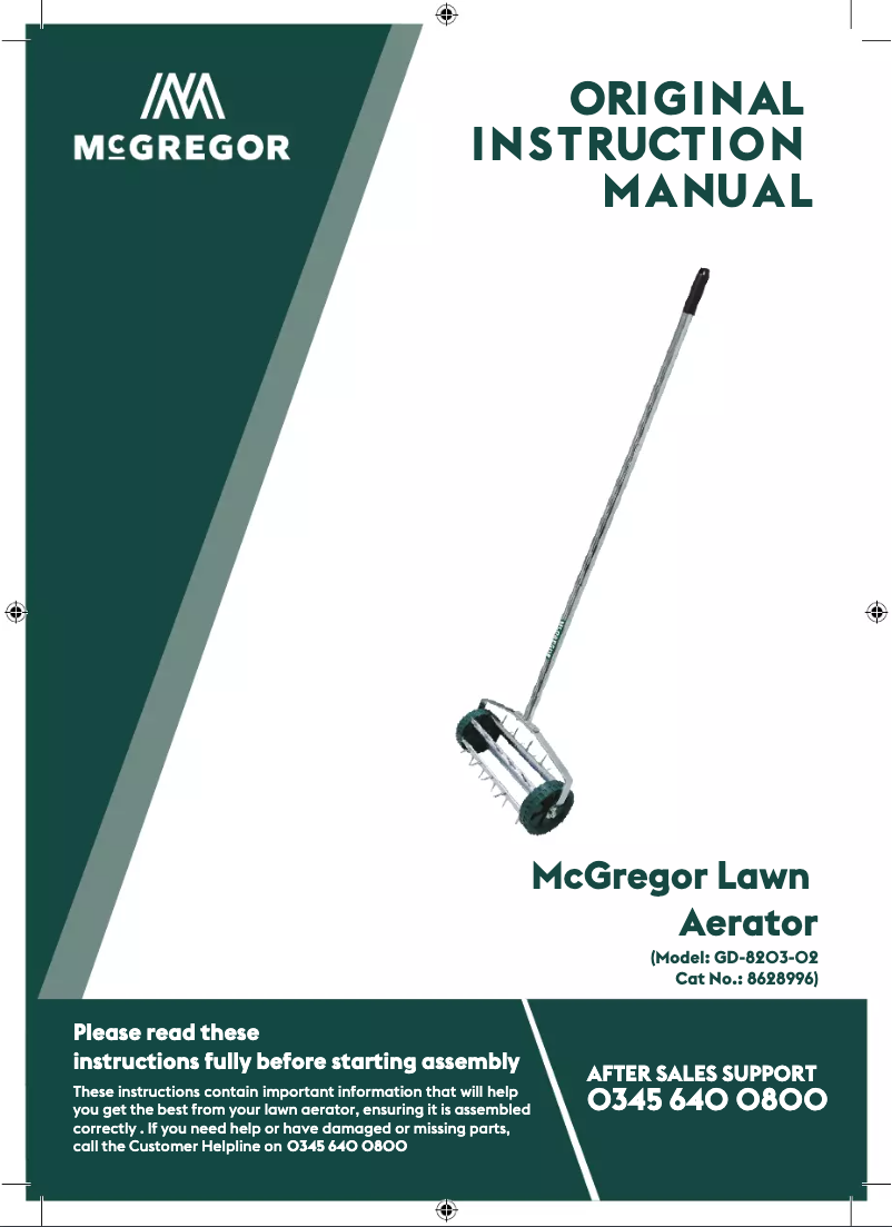 Página 1 del manual Manual de usuario McGregor GD-8203-02