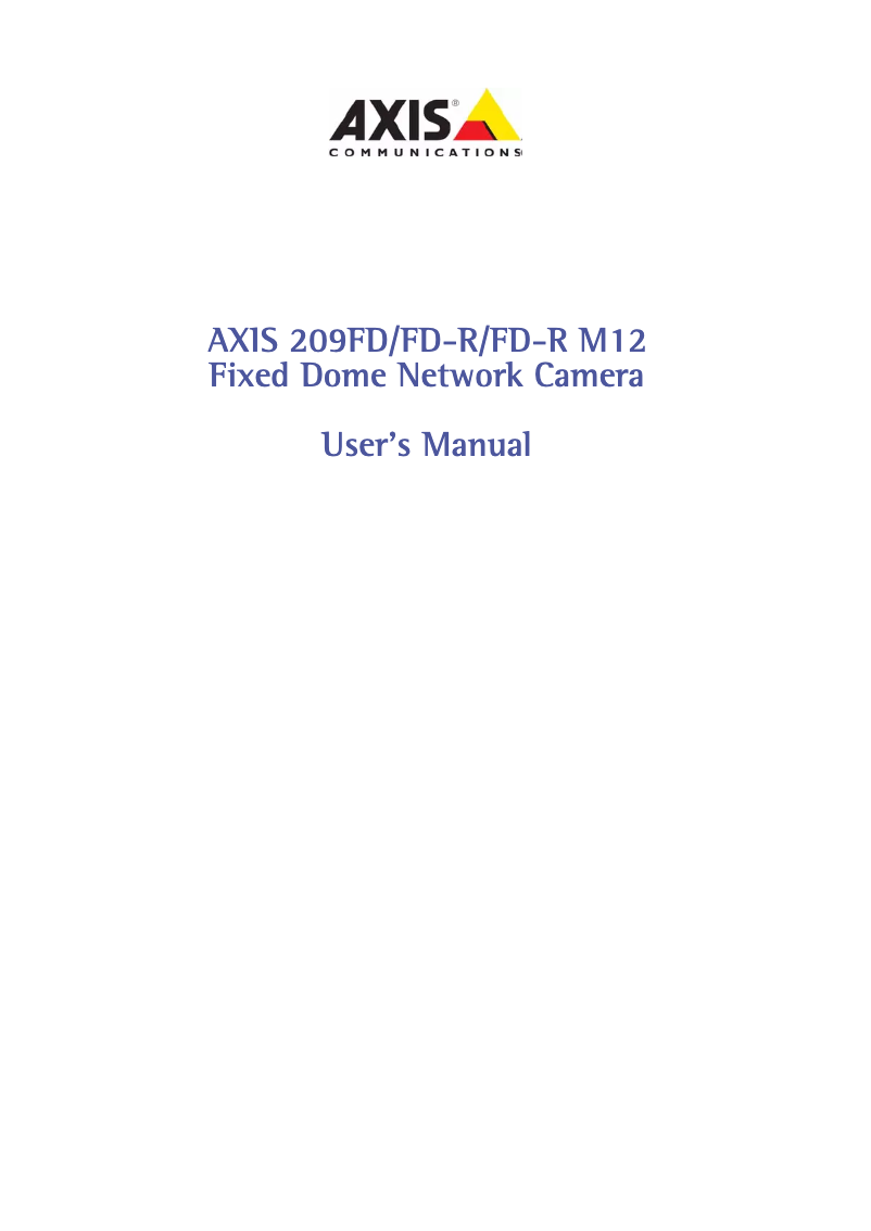 Image de la première page du manuel de l'appareil 209FD-R