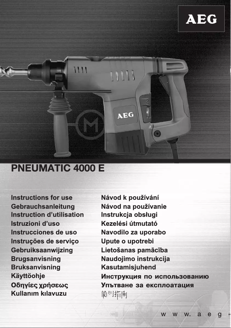 Page n°1 - Manuel utilisateur AEG PN 4000 E