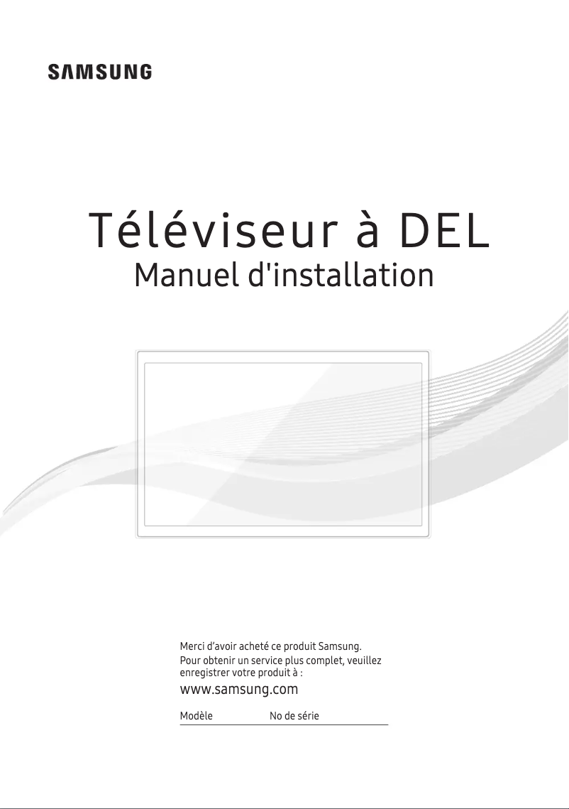Page 1 de la notice Guide d'installation Samsung HG32NJ470NFXZA