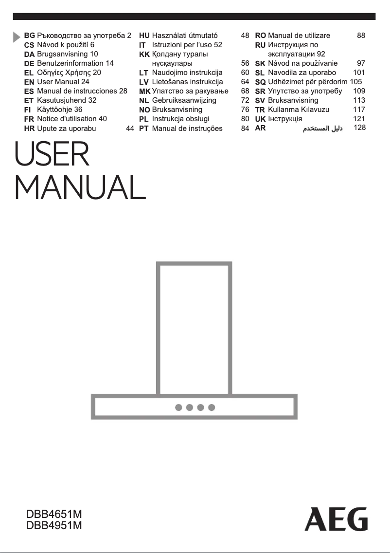 Page n°1 - Manuel d'utilisation et d'entretien AEG DBB4651M